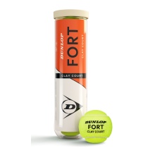 Dunlop Piłki tenisowe Fort Clay Court (na korty ziemne) Puszka 18x4 w kartonie